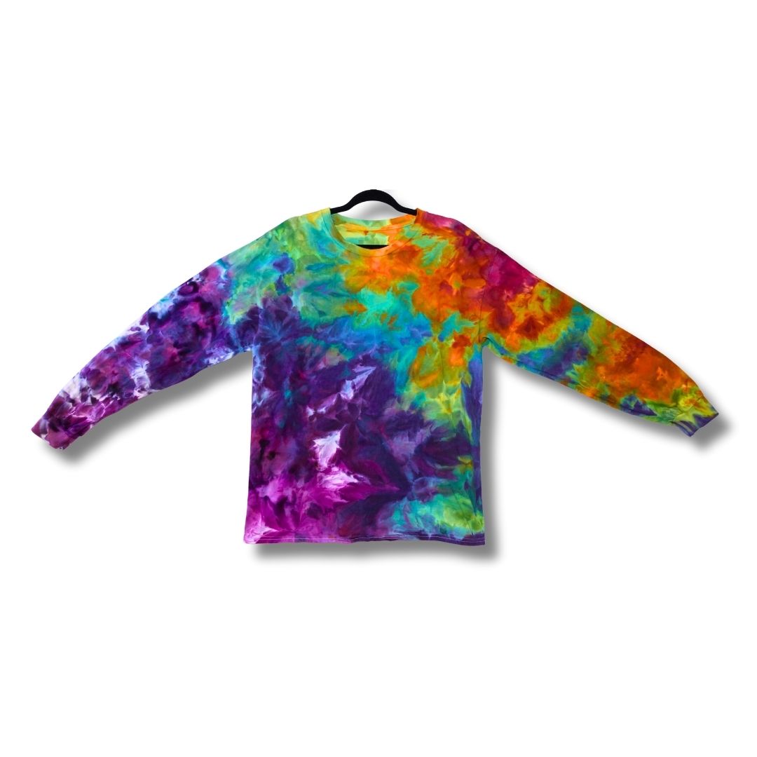 Tie-Dye Large L Unisex Tiedye Long Sleeve Tshirt