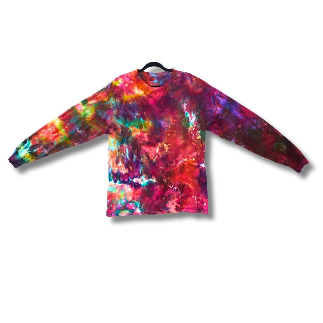 Tie-Dye Large L Unisex Long Sleeve Tiedye Tshirt