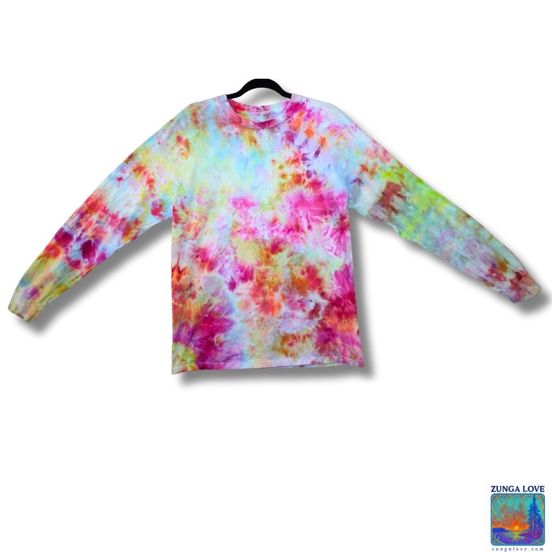 Tie-Dye Medium M Unisex Long Sleeve Tiedye Tshirt