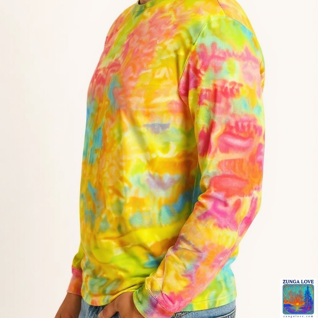 Tie-Dye Medium M Unisex Long Sleeve Tiedye Tshirt
