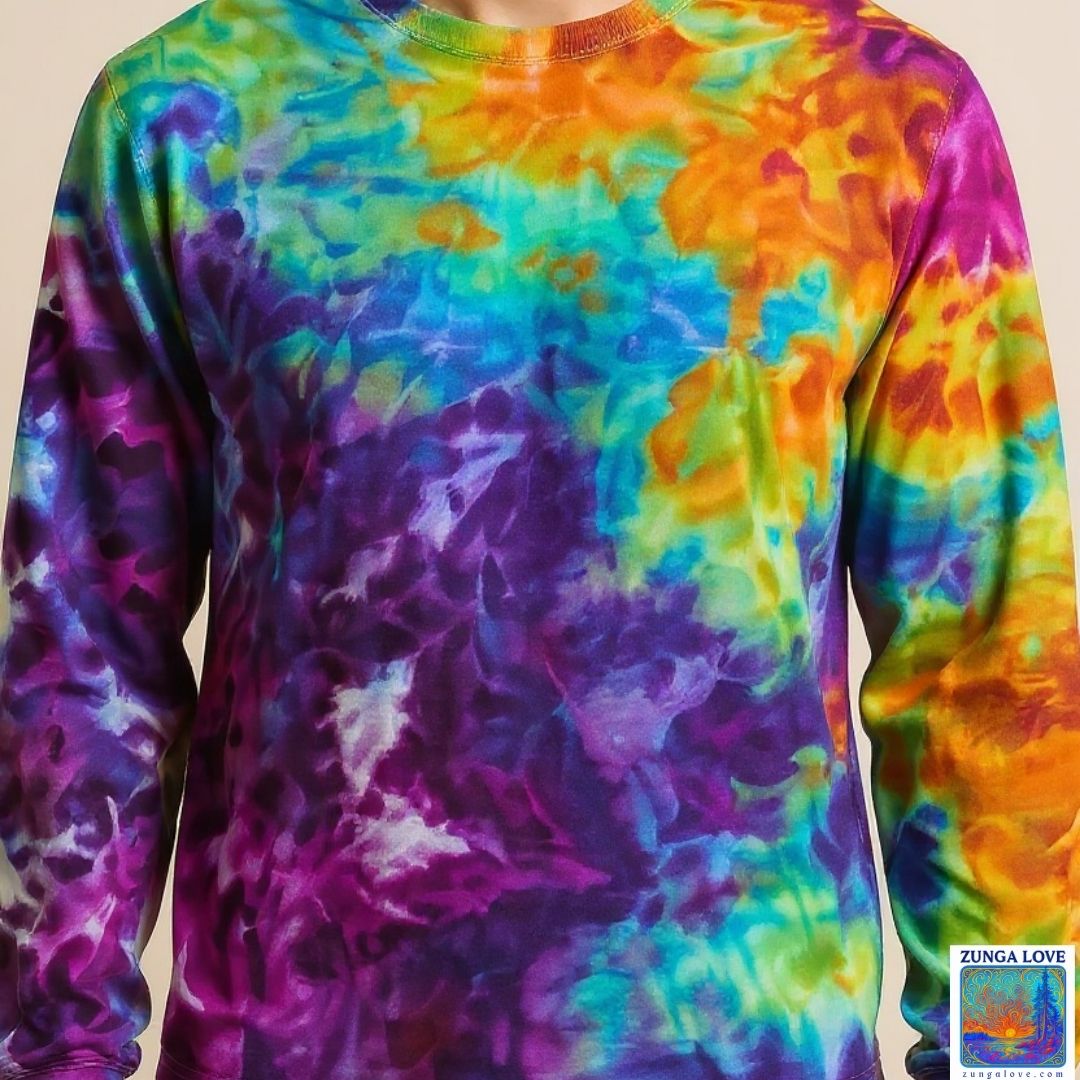 Tie-Dye Large L Unisex Tiedye Long Sleeve Tshirt