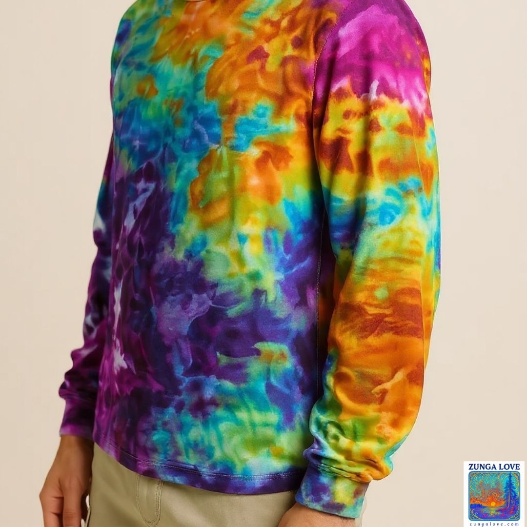 Tie-Dye Large L Unisex Tiedye Long Sleeve Tshirt