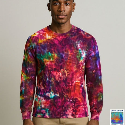 Tie-Dye Large L Unisex Long Sleeve Tiedye Tshirt