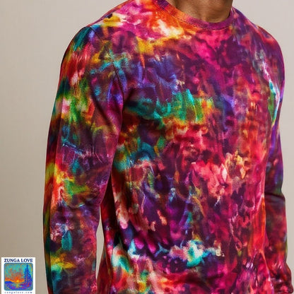 Tie-Dye Large L Unisex Long Sleeve Tiedye Tshirt