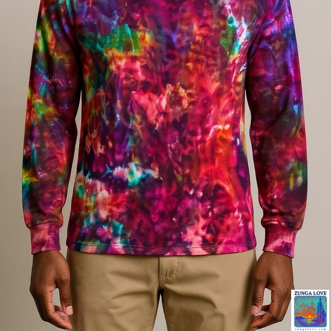Tie-Dye Large L Unisex Long Sleeve Tiedye Tshirt
