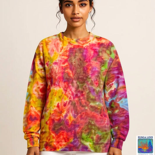 Tie-Dye Medium M Unisex Tiedye Sweatshirt