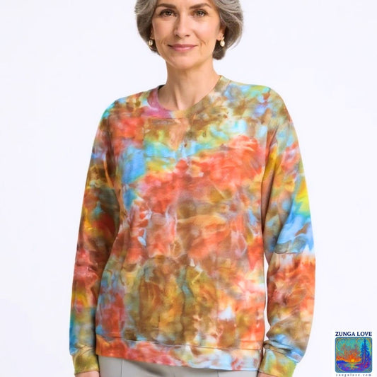 Tie-Dye Medium M Unisex Tiedye Sweatshirt