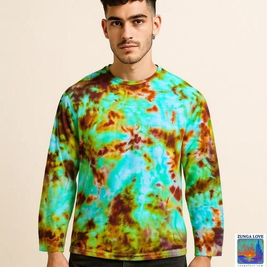 Tie-Dye Large L Unisex Long Sleeve Tiedye Tshirt
