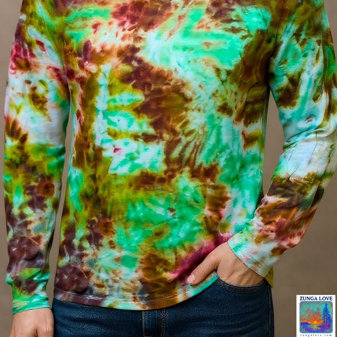 Tie-Dye Medium M Unisex Tiedye Long Sleeve Tshirt