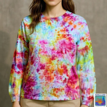 Tie-Dye Medium M Unisex Long Sleeve Tiedye Tshirt
