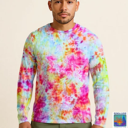 Tie-Dye Medium M Unisex Long Sleeve Tiedye Tshirt