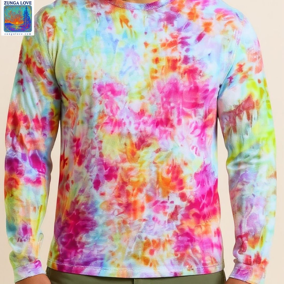Tie-Dye Medium M Unisex Long Sleeve Tiedye Tshirt