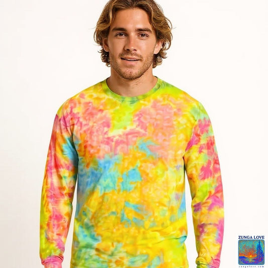 Tie-Dye Medium M Unisex Long Sleeve Tiedye Tshirt